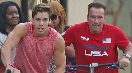 Joseph and Arnold enjoying father-son bonding while riding bicycle